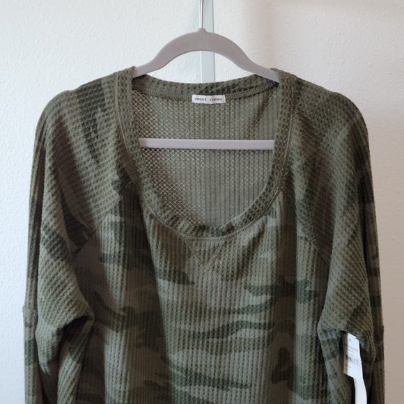 SWEET ROMEO Thermal Pullover Top green - Picture 4 of 7
